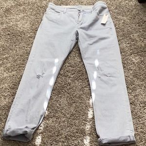 Pilcro and letterpress slim straight light wash jeans size 29